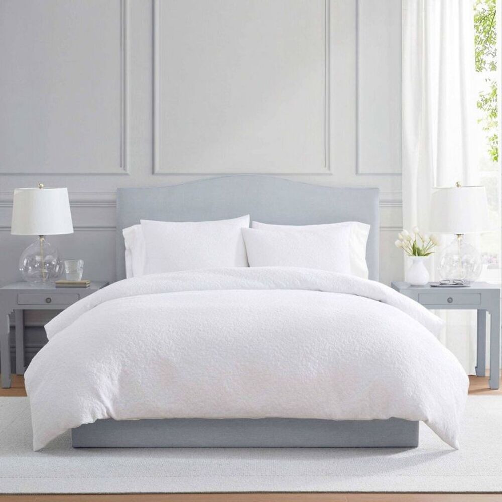 Martha Stewart White Textured Comforter Set